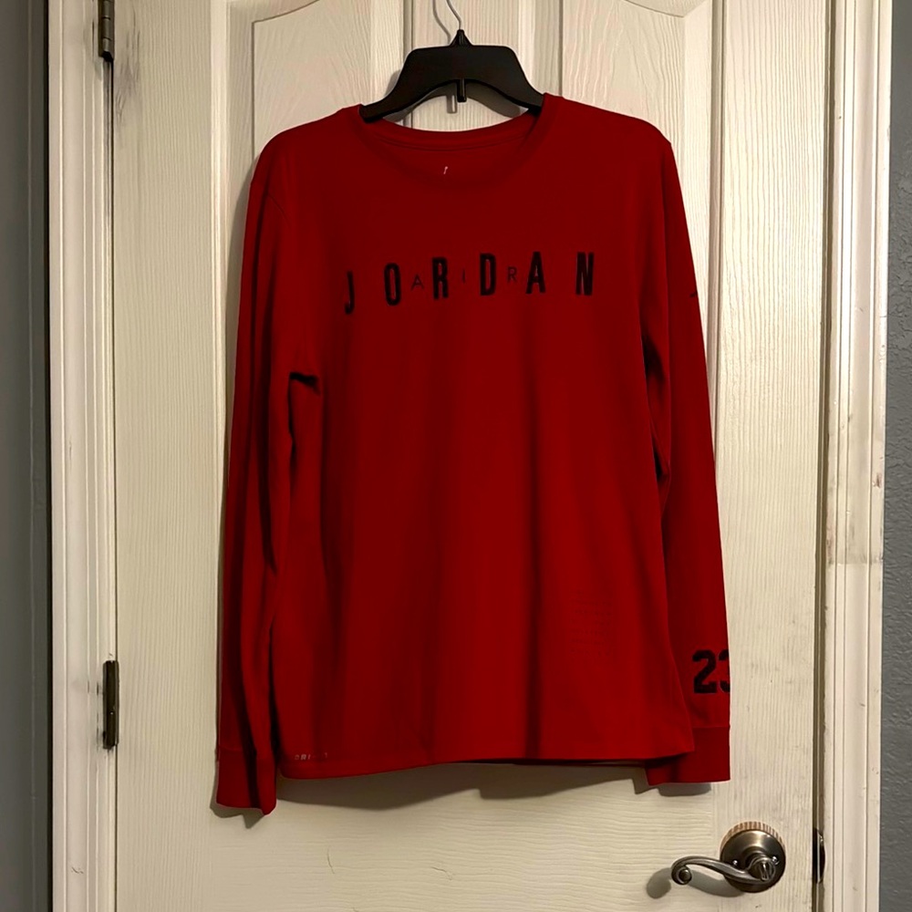 Air Jordan Red Long Sleeve T-Shirt